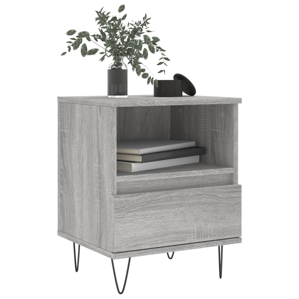 vidaXL Bedside Cabinet Grey Sonoma 40x35x50 cm Engineered Wood