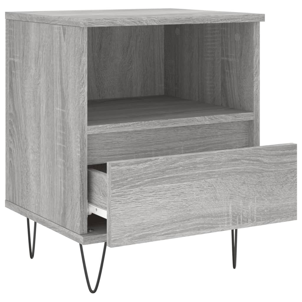 vidaXL Bedside Cabinet Grey Sonoma 40x35x50 cm Engineered Wood