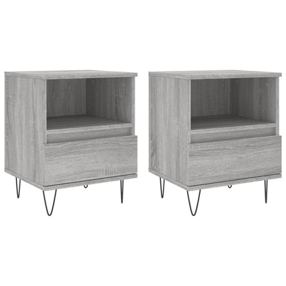 vidaXL Bedside Cabinets 2 pcs Grey Sonoma 40x35x50 cm Engineered Wood
