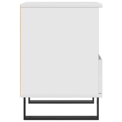 vidaXL Bedside Cabinet High Gloss White 40x35x50 cm Engineered Wood