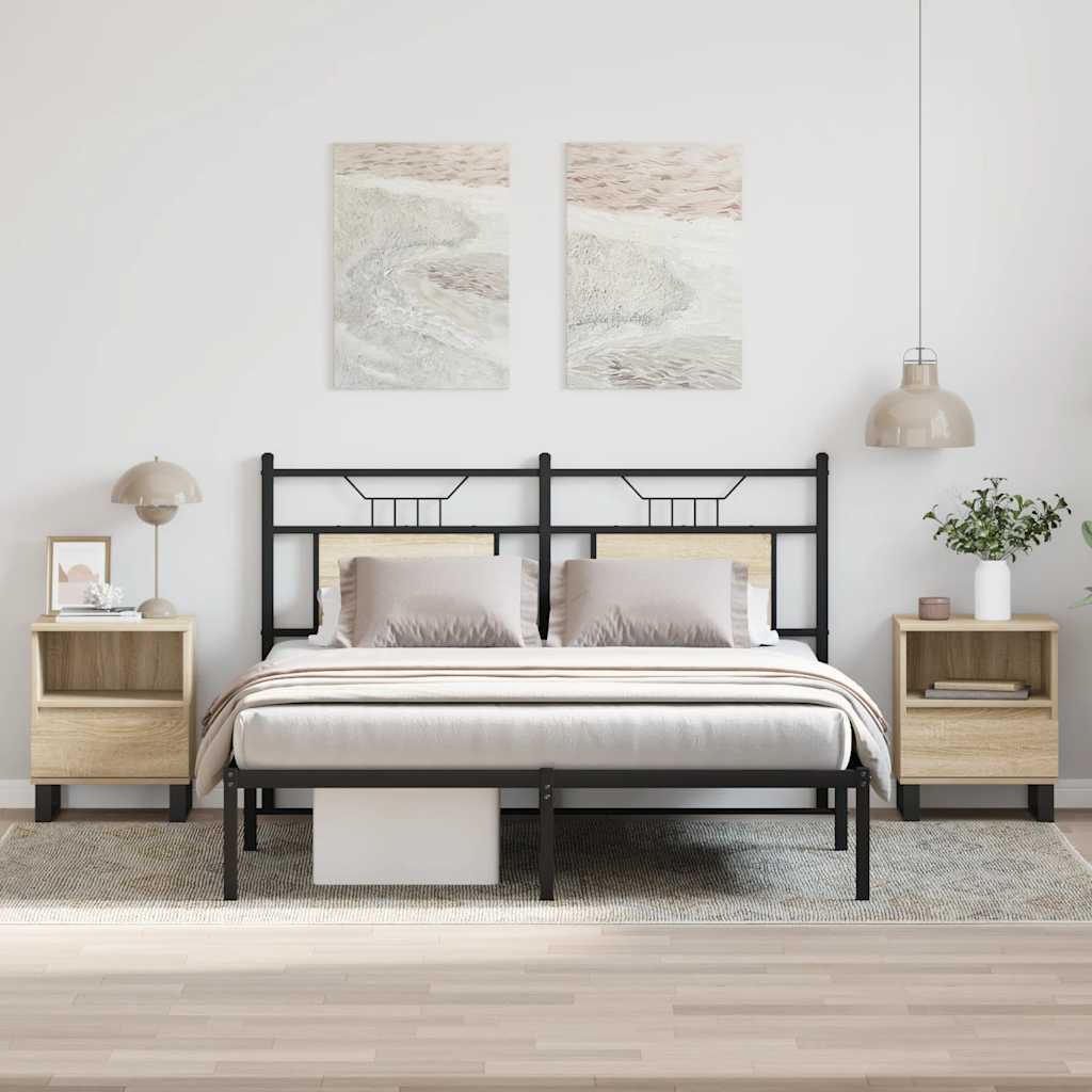 vidaXL Bedside Cabinets 2 pcs Sonoma Oak 40x35x50 cm Engineered Wood