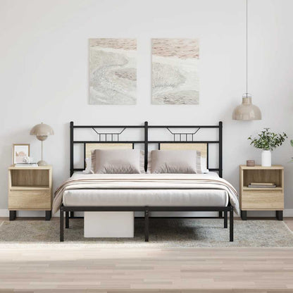 vidaXL Bedside Cabinets 2 pcs Sonoma Oak 40x35x50 cm Engineered Wood