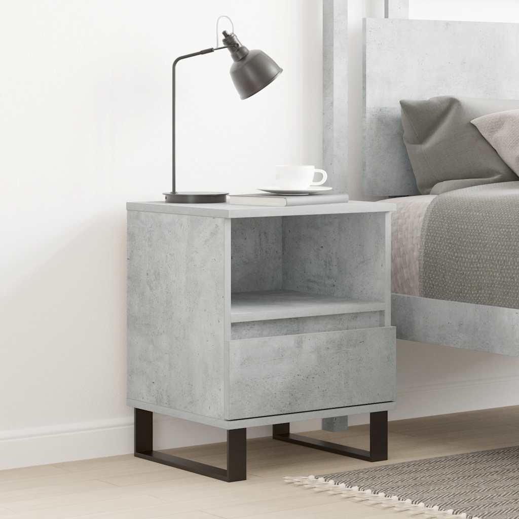 vidaXL Bedside Cabinet Concrete Grey 40x35x50 cm Engineered Wood