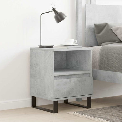 vidaXL Bedside Cabinet Concrete Grey 40x35x50 cm Engineered Wood