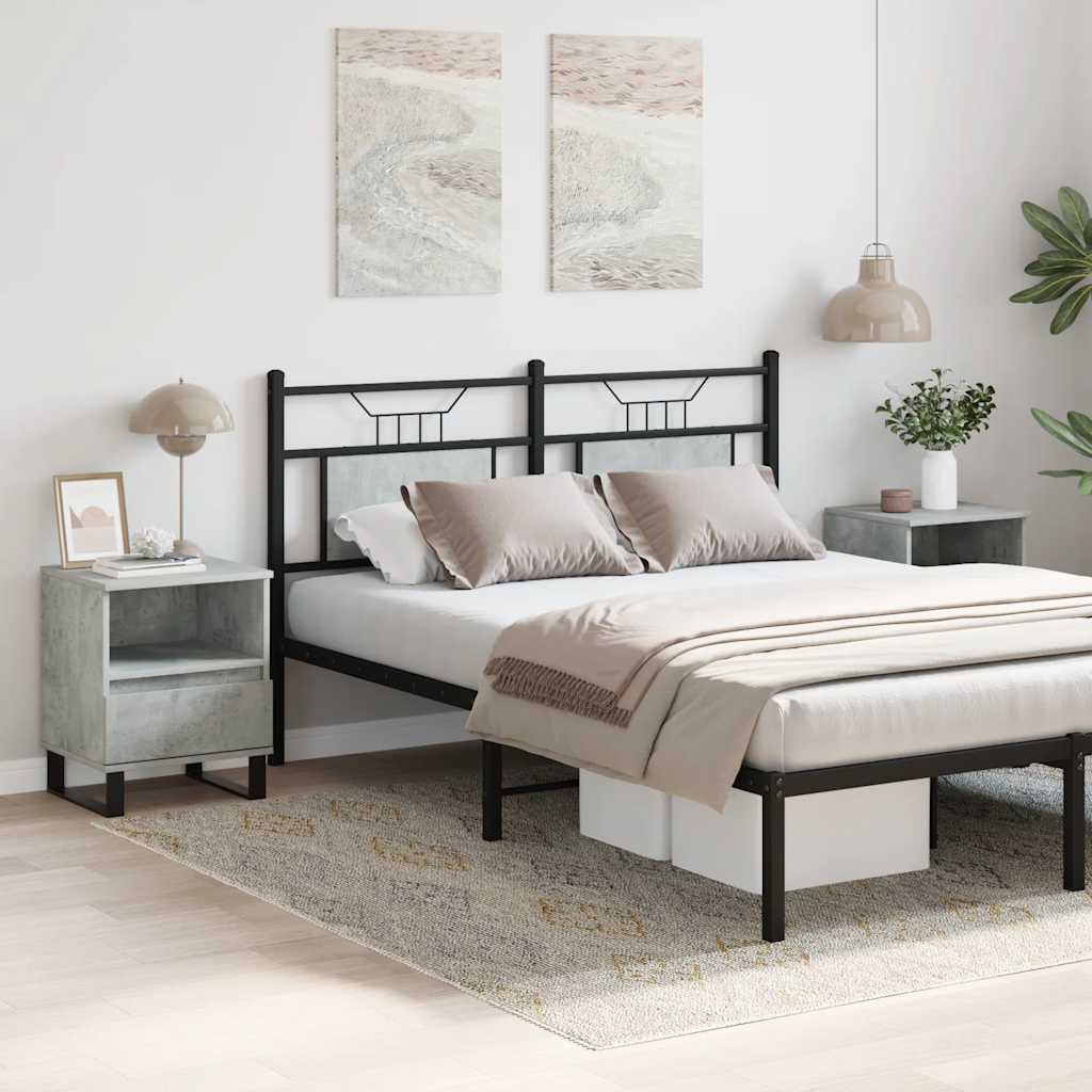 vidaXL Bedside Cabinets 2 pcs Concrete Grey 40x35x50cm Engineered Wood