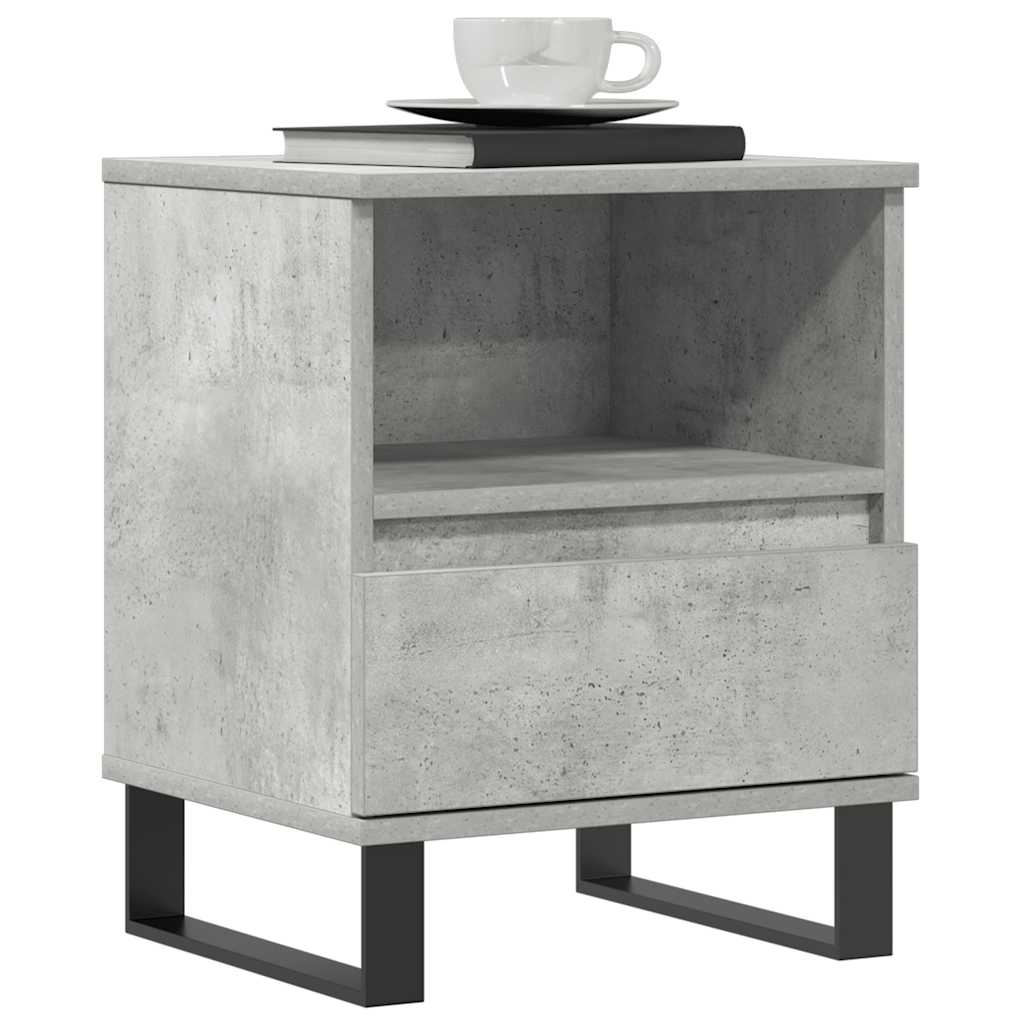 vidaXL Bedside Cabinets 2 pcs Concrete Grey 40x35x50cm Engineered Wood