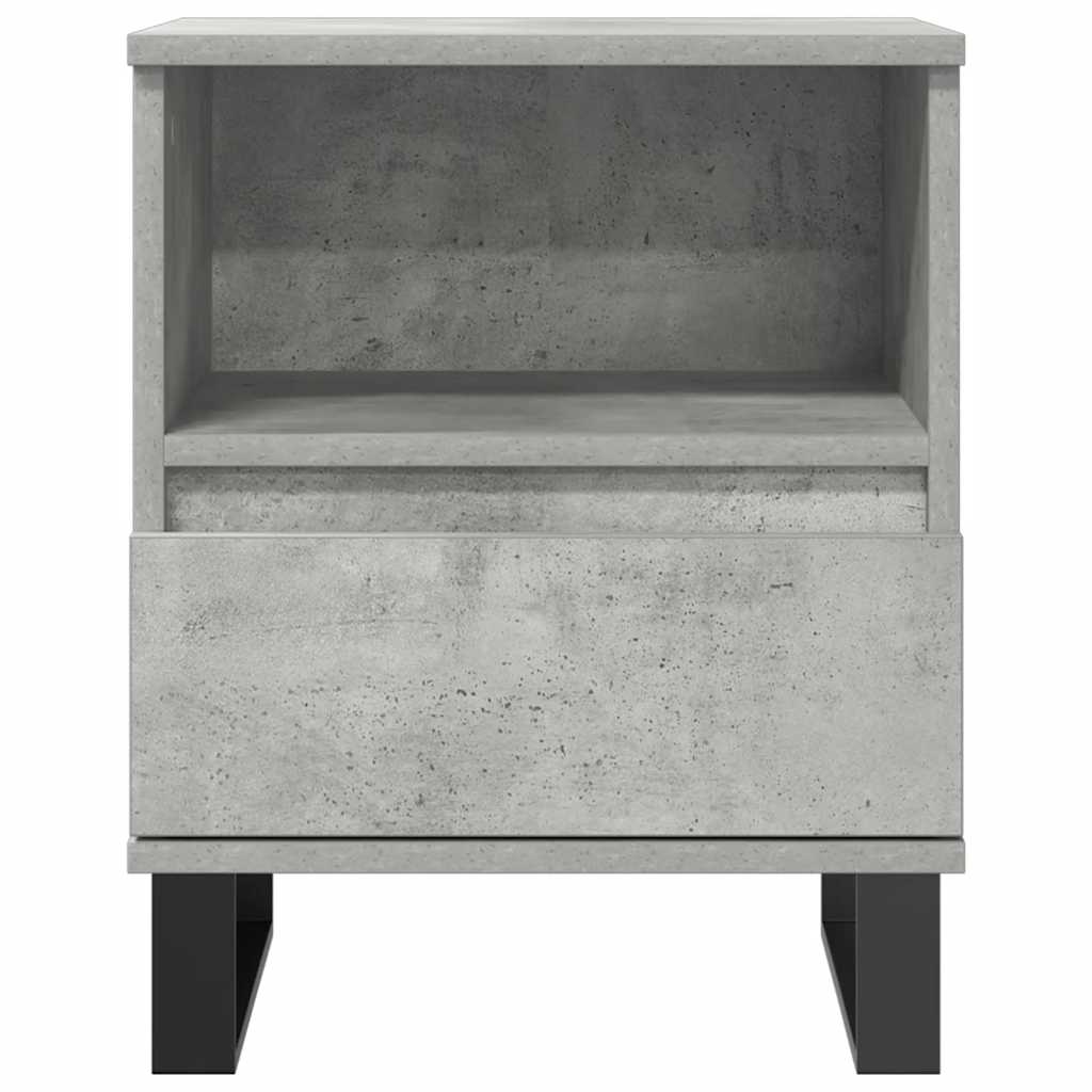 vidaXL Bedside Cabinets 2 pcs Concrete Grey 40x35x50cm Engineered Wood