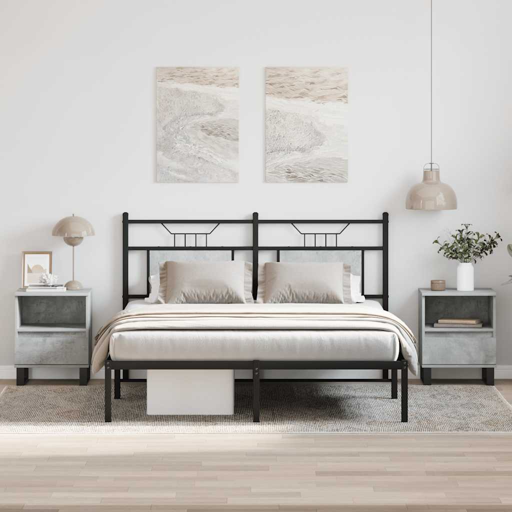 vidaXL Bedside Cabinets 2 pcs Concrete Grey 40x35x50cm Engineered Wood