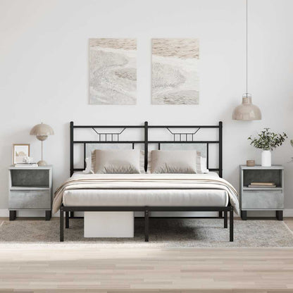 vidaXL Bedside Cabinets 2 pcs Concrete Grey 40x35x50cm Engineered Wood