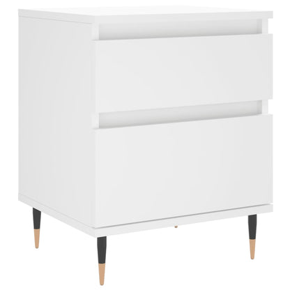 vidaXL Bedside Cabinet White 40x35x50 cm Engineered Wood