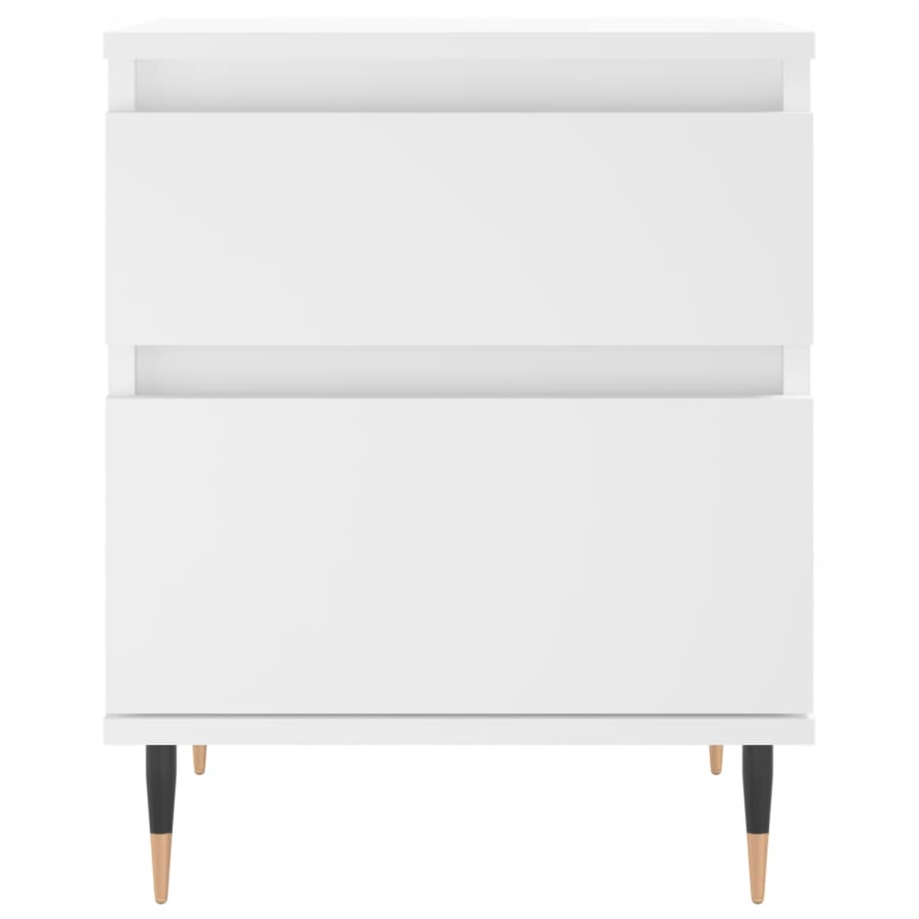 vidaXL Bedside Cabinet White 40x35x50 cm Engineered Wood