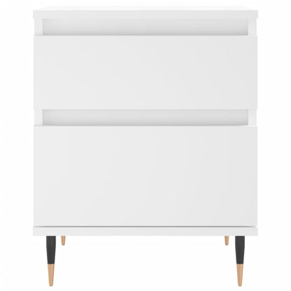 vidaXL Bedside Cabinet White 40x35x50 cm Engineered Wood