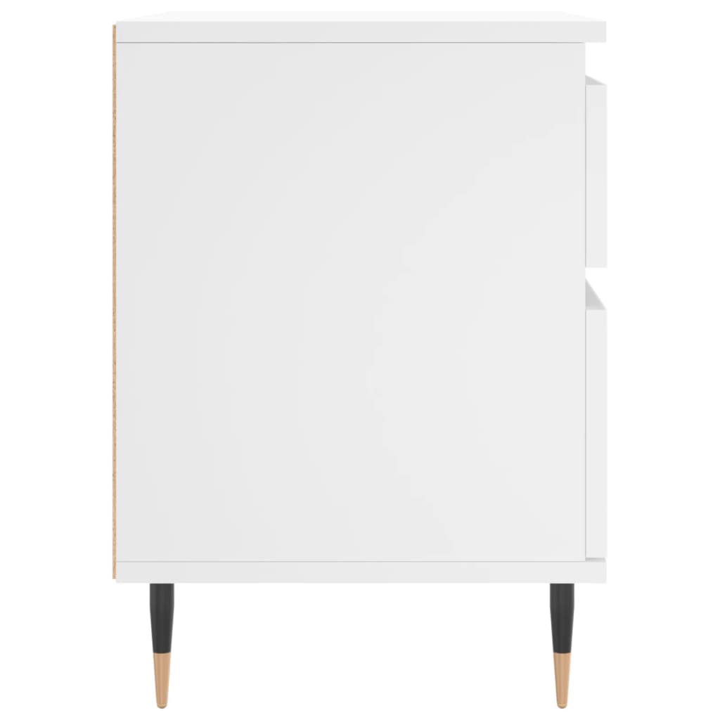 vidaXL Bedside Cabinet White 40x35x50 cm Engineered Wood