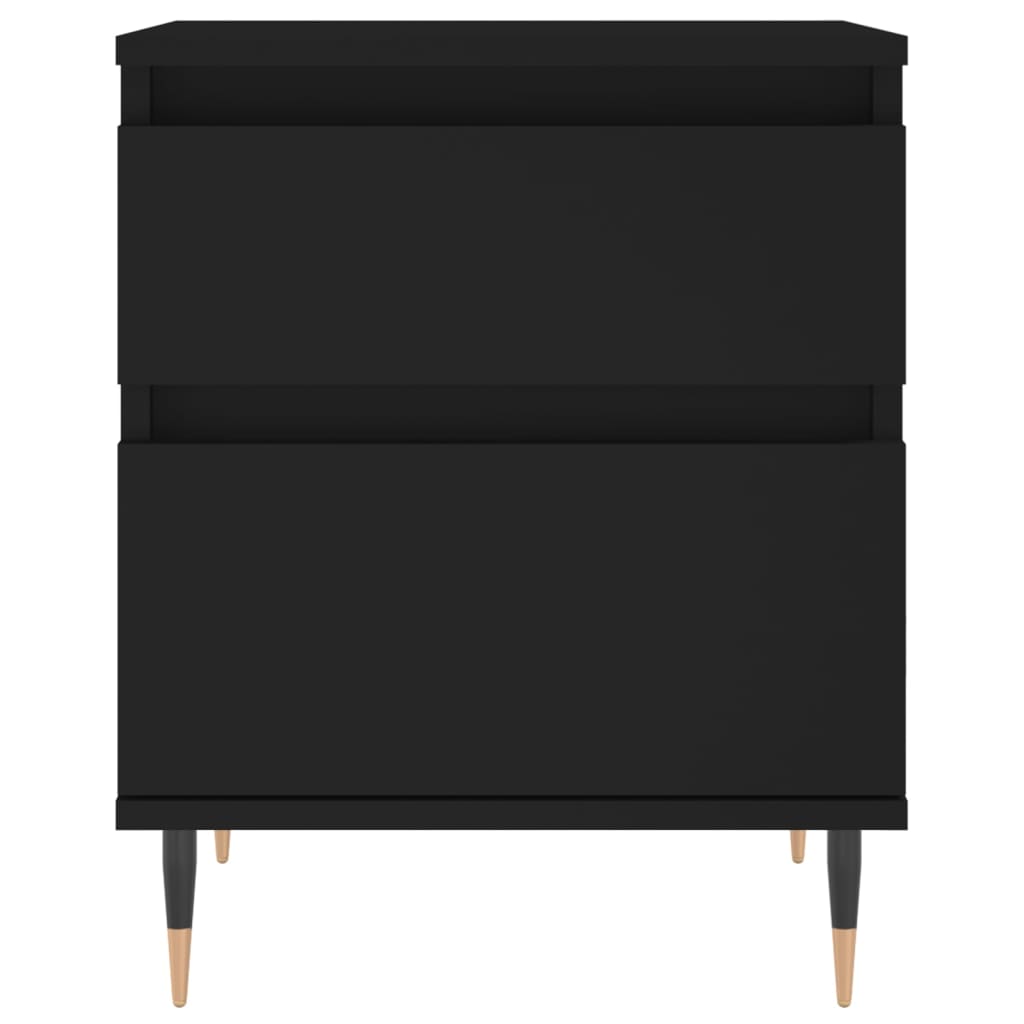 vidaXL Bedside Cabinet Black 40x35x50 cm Engineered Wood