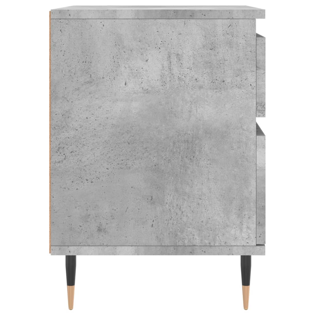 vidaXL Bedside Cabinets 2 pcs Concrete Grey 40x35x50cm Engineered Wood