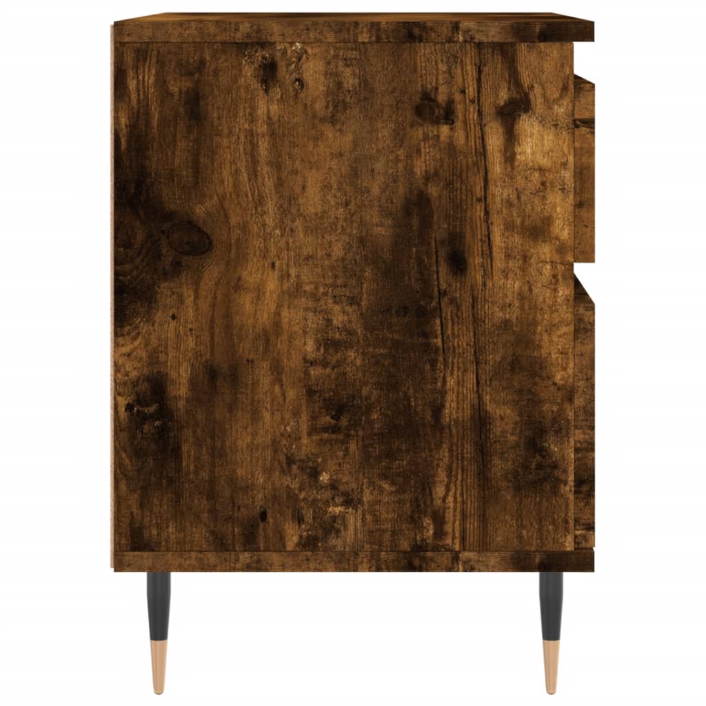 vidaXL Bedside Cabinet Smoked Oak 40x35x50 cm Engineered Wood