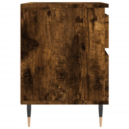 vidaXL Bedside Cabinet Smoked Oak 40x35x50 cm Engineered Wood