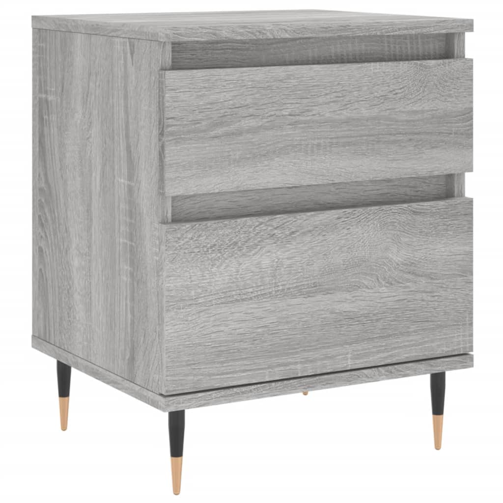 vidaXL Bedside Cabinet Grey Sonoma 40x35x50 cm Engineered Wood
