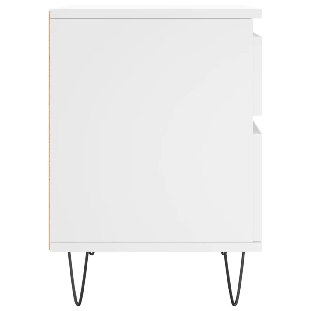 vidaXL Bedside Cabinet White 40x35x50 cm Engineered Wood