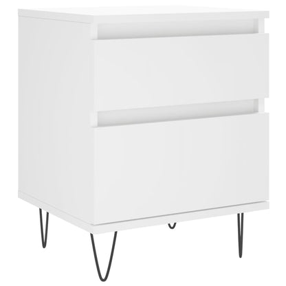 vidaXL Bedside Cabinets 2 pcs White 40x35x50 cm Engineered Wood