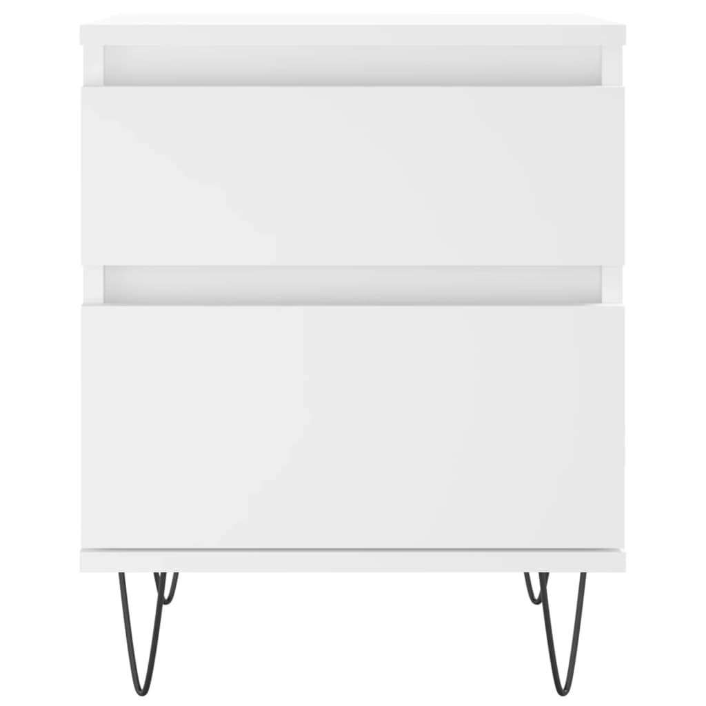 vidaXL Bedside Cabinets 2 pcs White 40x35x50 cm Engineered Wood