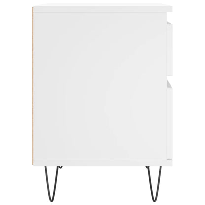 vidaXL Bedside Cabinets 2 pcs White 40x35x50 cm Engineered Wood