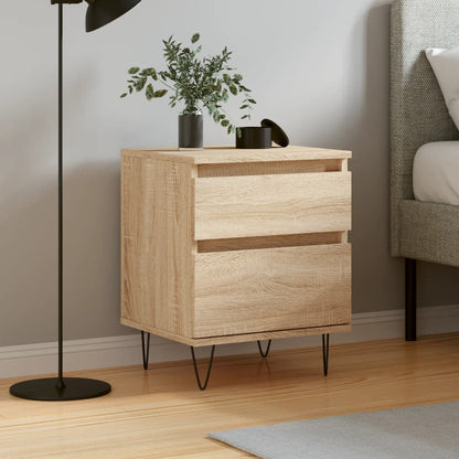 vidaXL Bedside Cabinet Sonoma Oak 40x35x50 cm Engineered Wood