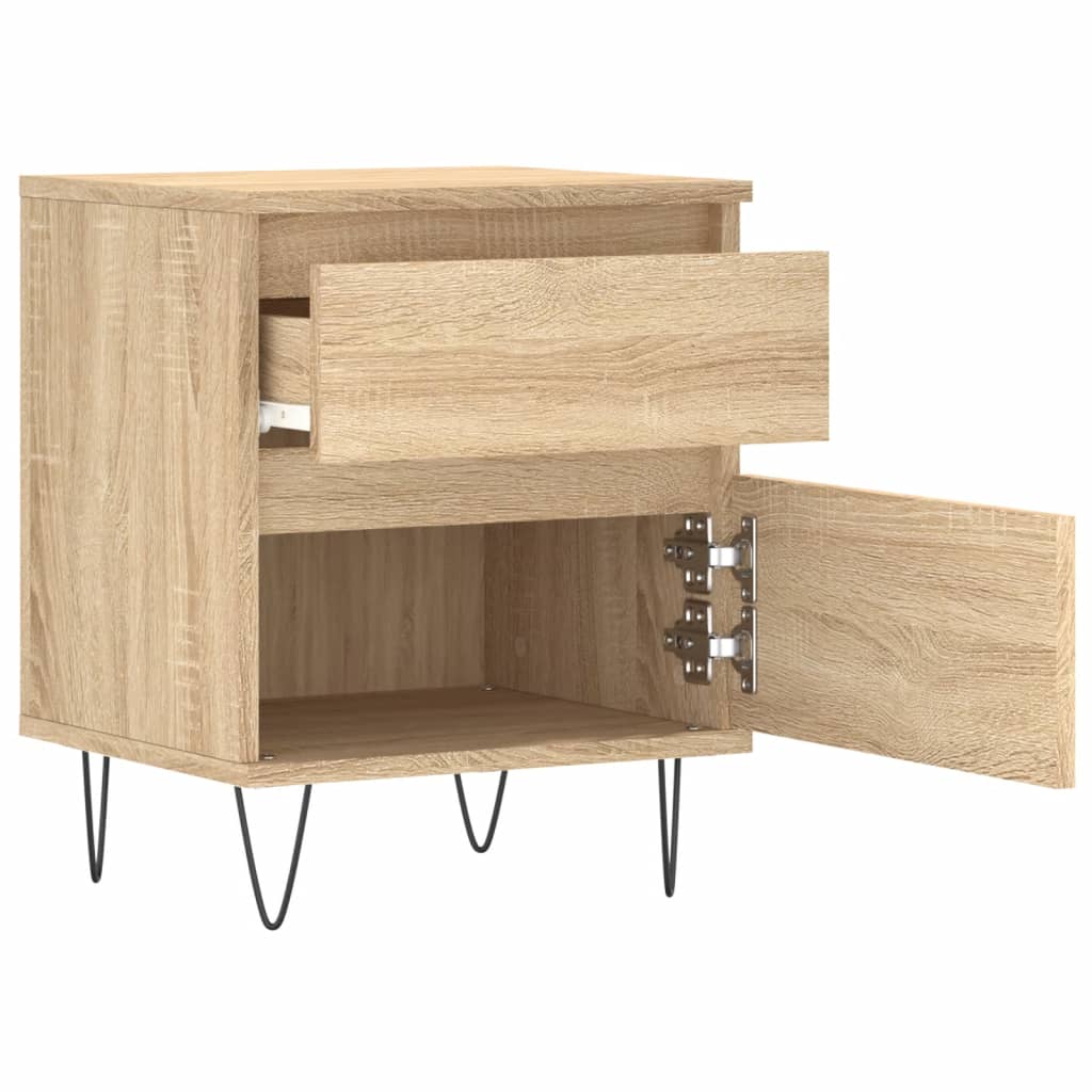 vidaXL Bedside Cabinets 2 pcs Sonoma Oak 40x35x50 cm Engineered Wood