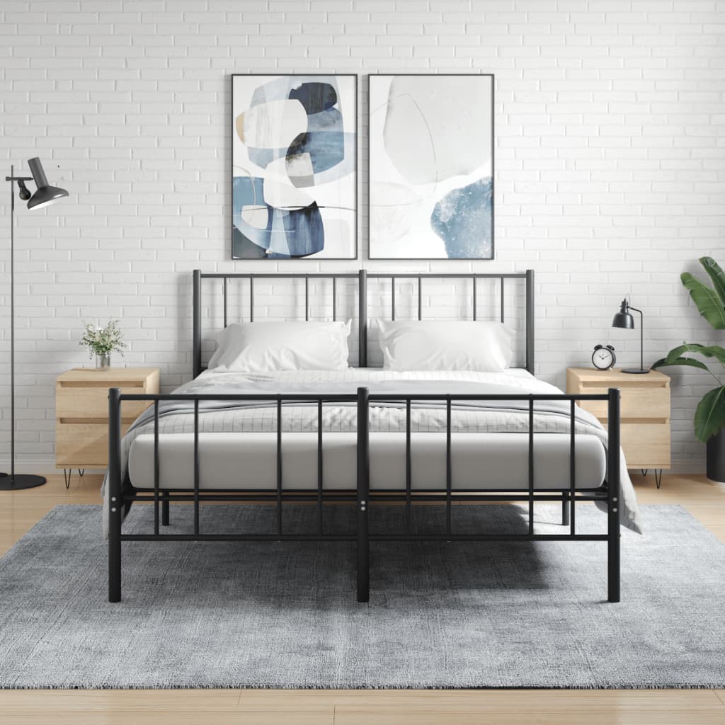 vidaXL Bedside Cabinets 2 pcs Sonoma Oak 40x35x50 cm Engineered Wood