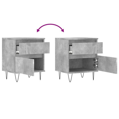 vidaXL Bedside Cabinet Concrete Grey 40x35x50 cm Engineered Wood