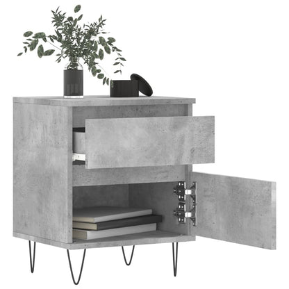 vidaXL Bedside Cabinets 2 pcs Concrete Grey 40x35x50cm Engineered Wood