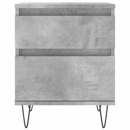 vidaXL Bedside Cabinets 2 pcs Concrete Grey 40x35x50cm Engineered Wood