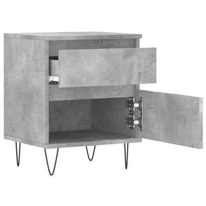 vidaXL Bedside Cabinets 2 pcs Concrete Grey 40x35x50cm Engineered Wood