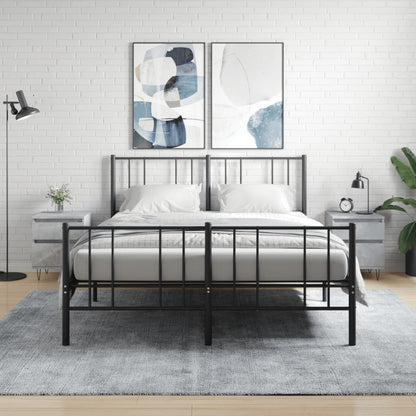 vidaXL Bedside Cabinets 2 pcs Concrete Grey 40x35x50cm Engineered Wood