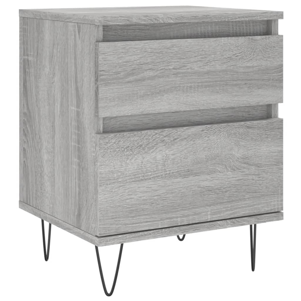 vidaXL Bedside Cabinets 2 pcs Grey Sonoma 40x35x50 cm Engineered Wood