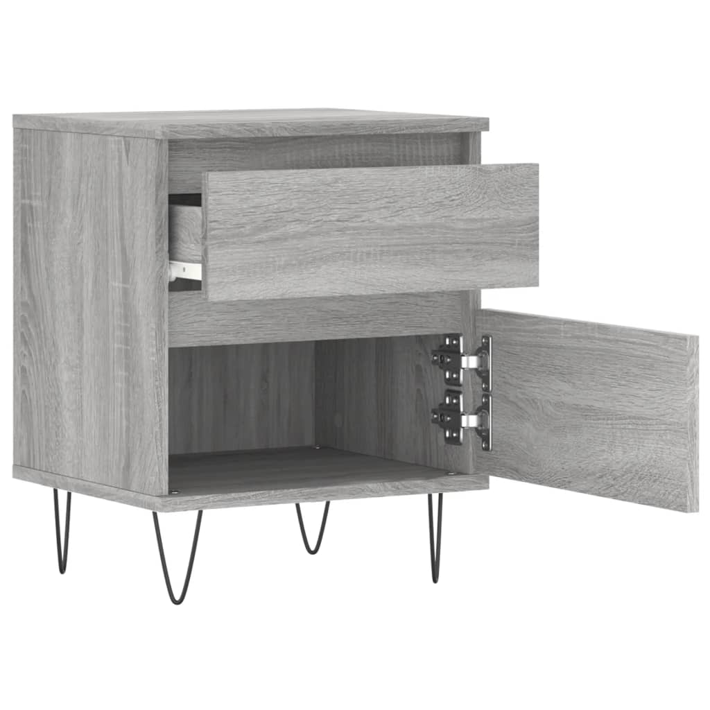 vidaXL Bedside Cabinets 2 pcs Grey Sonoma 40x35x50 cm Engineered Wood