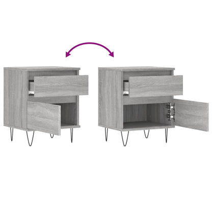vidaXL Bedside Cabinets 2 pcs Grey Sonoma 40x35x50 cm Engineered Wood