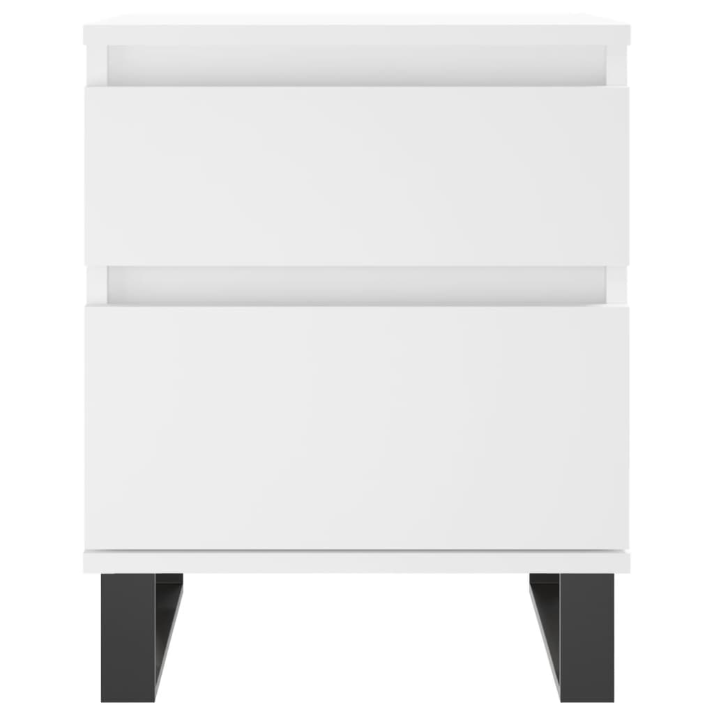 vidaXL Bedside Cabinet White 40x35x50 cm Engineered Wood