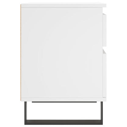 vidaXL Bedside Cabinet White 40x35x50 cm Engineered Wood