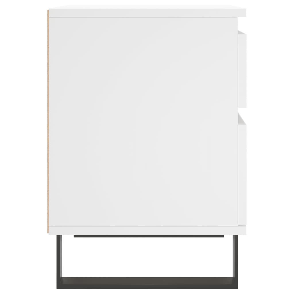 vidaXL Bedside Cabinet White 40x35x50 cm Engineered Wood