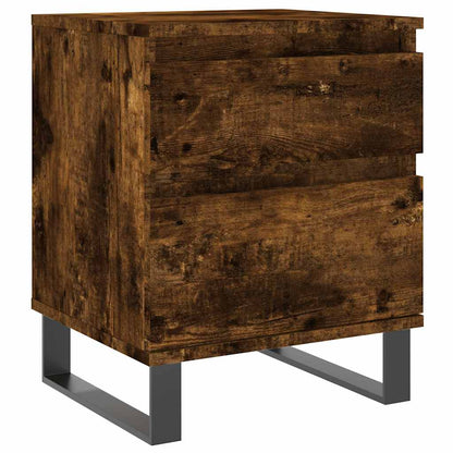 vidaXL Bedside Cabinet Smoked Oak 40x35x50 cm Engineered Wood