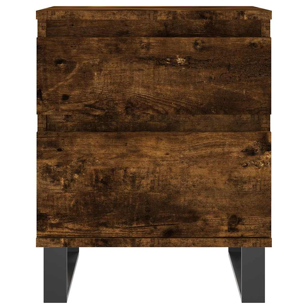 vidaXL Bedside Cabinet Smoked Oak 40x35x50 cm Engineered Wood