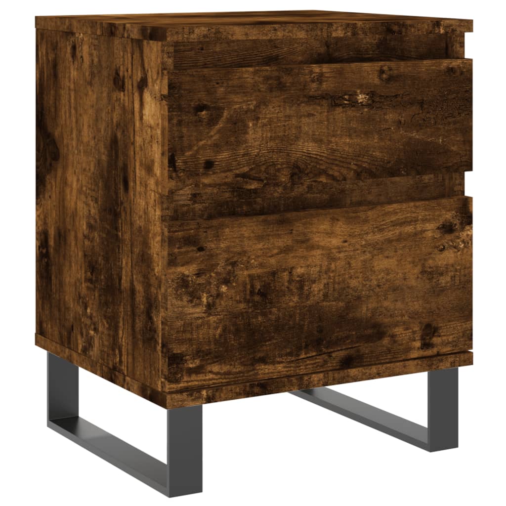 vidaXL Bedside Cabinets 2 pcs Smoked Oak 40x35x50 cm Engineered Wood