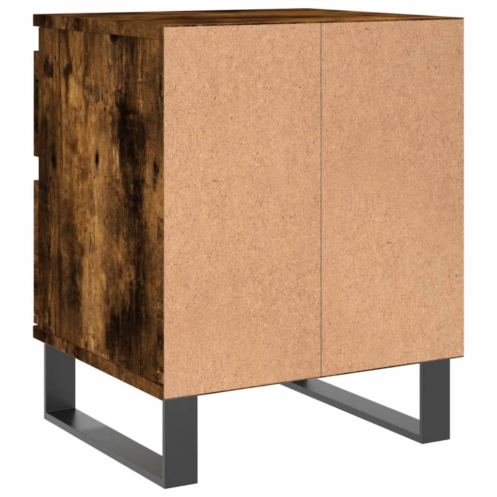 vidaXL Bedside Cabinets 2 pcs Smoked Oak 40x35x50 cm Engineered Wood