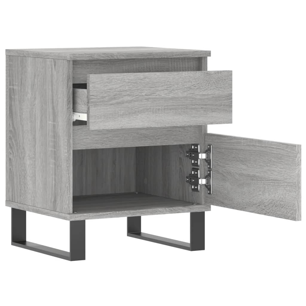 vidaXL Bedside Cabinet Grey Sonoma 40x35x50 cm Engineered Wood