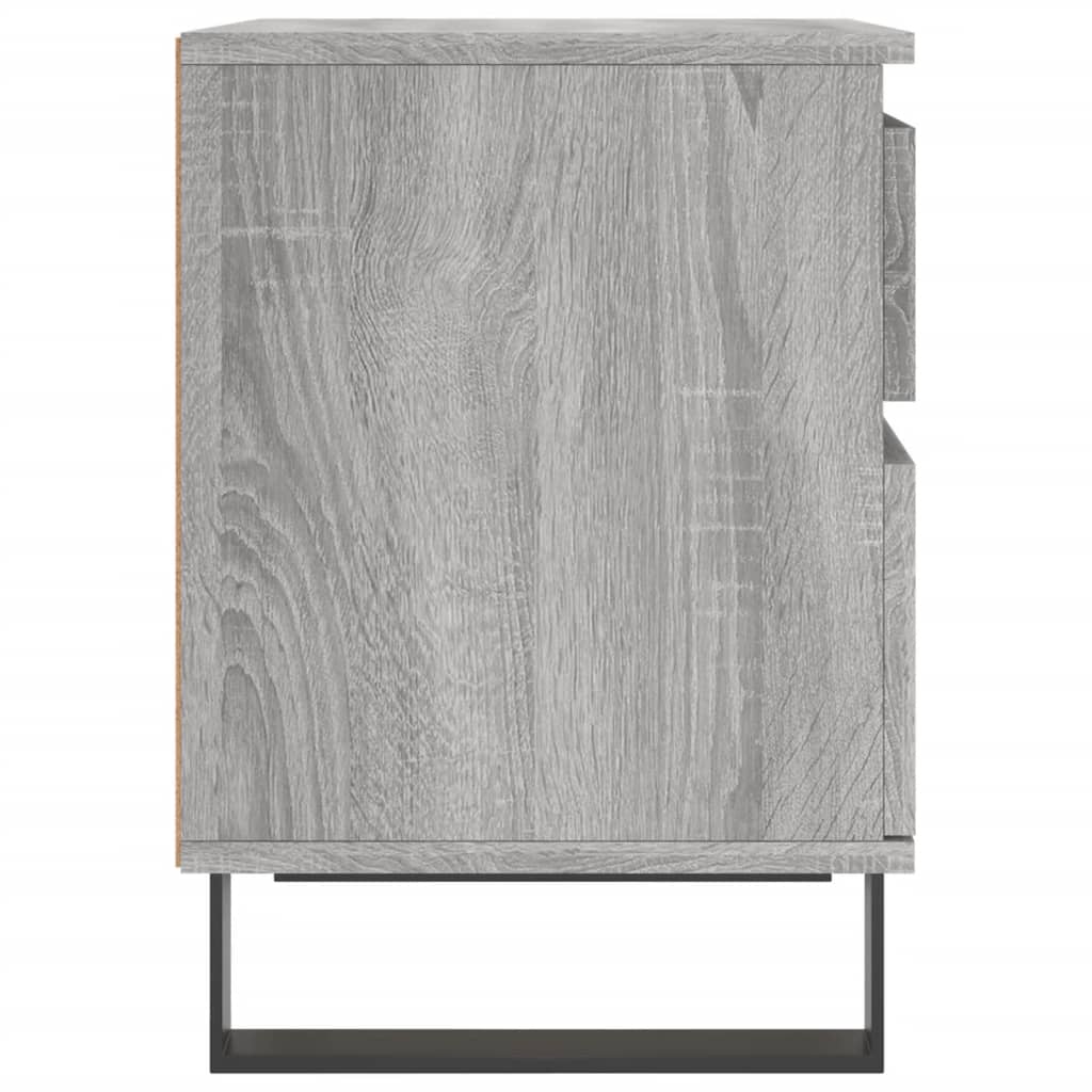 vidaXL Bedside Cabinet Grey Sonoma 40x35x50 cm Engineered Wood