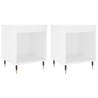 vidaXL Bedside Cabinets 2 pcs White 40x35x50 cm Engineered Wood