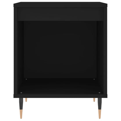 vidaXL Bedside Cabinet Black 40x35x50 cm Engineered Wood