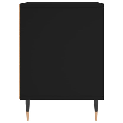vidaXL Bedside Cabinet Black 40x35x50 cm Engineered Wood