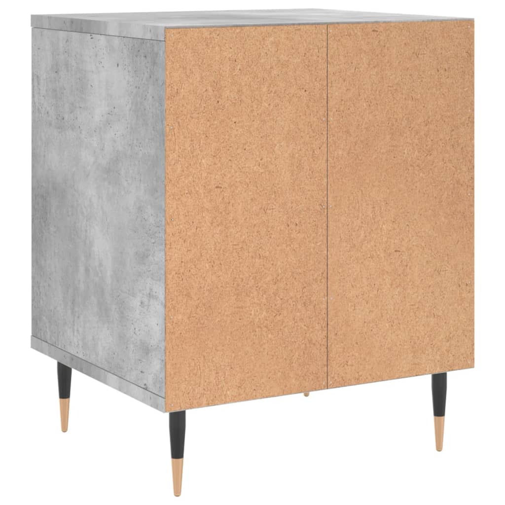 vidaXL Bedside Cabinet | Concrete Grey | Engineered wood, Metal | Medium